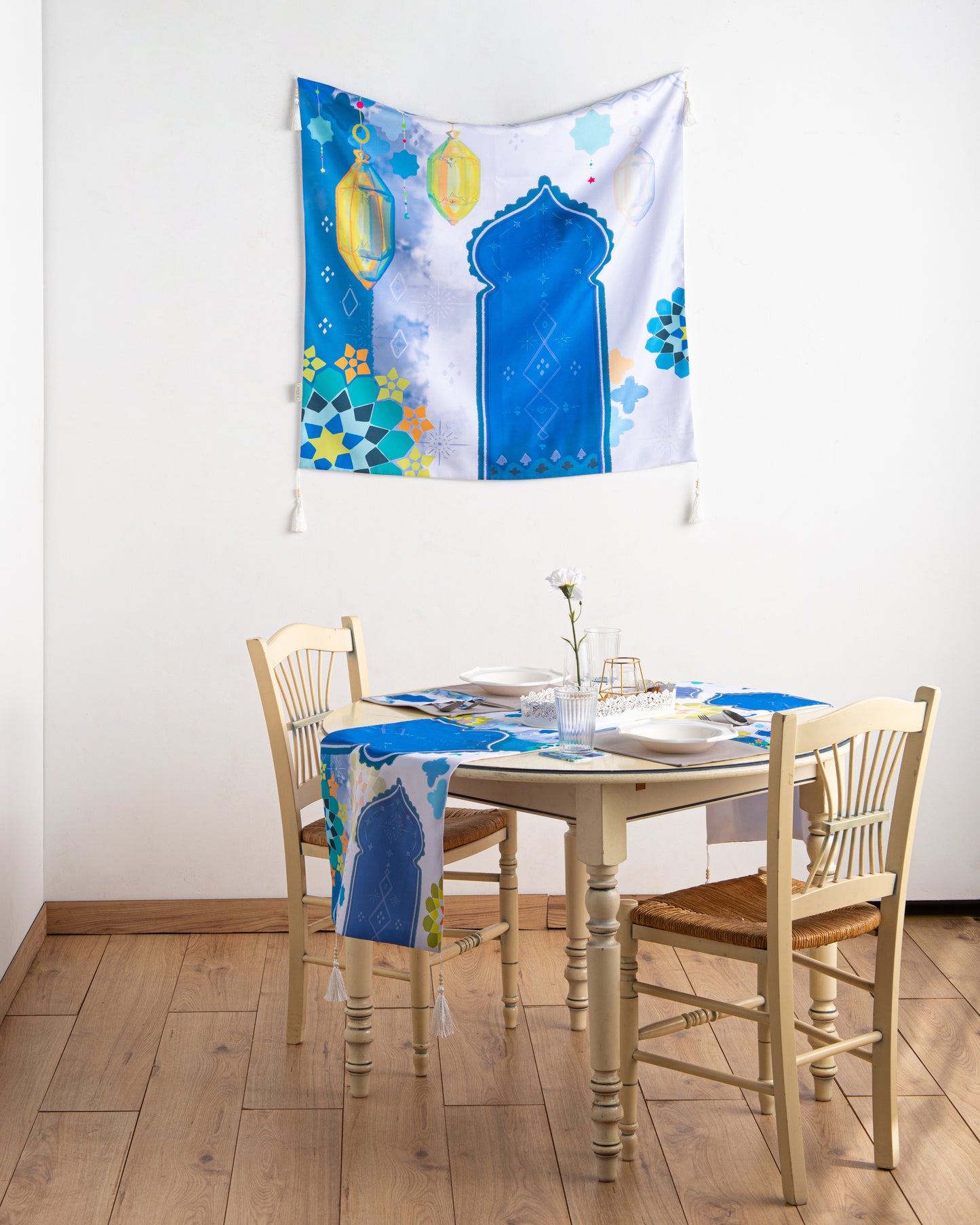 Printed Moroccan Square Table Cloth