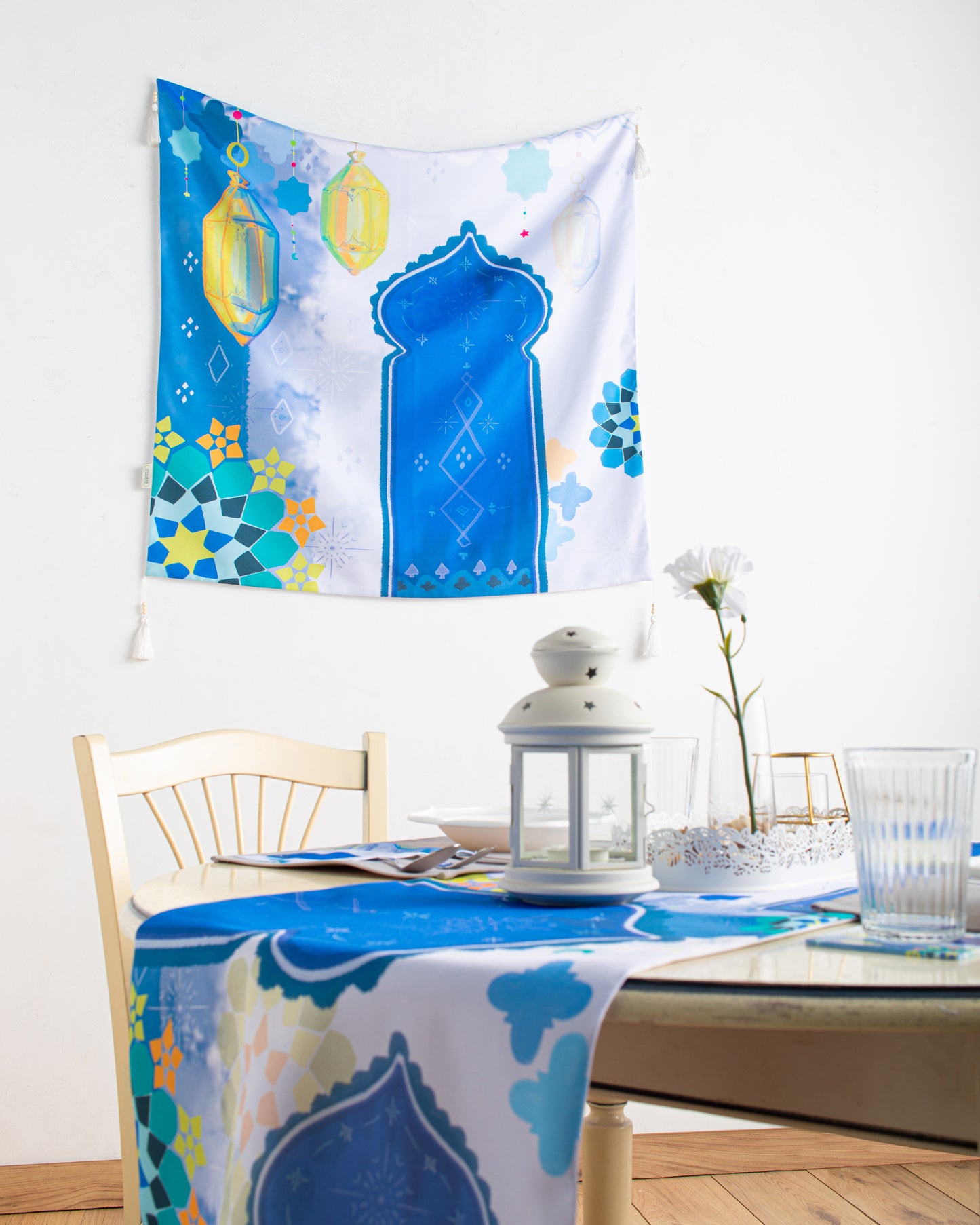 Printed Moroccan Square Table Cloth