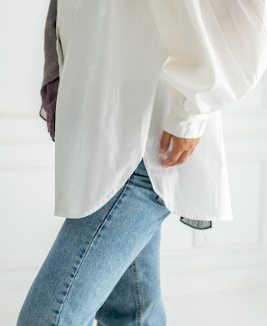 Puffy Sleeves White Shirt